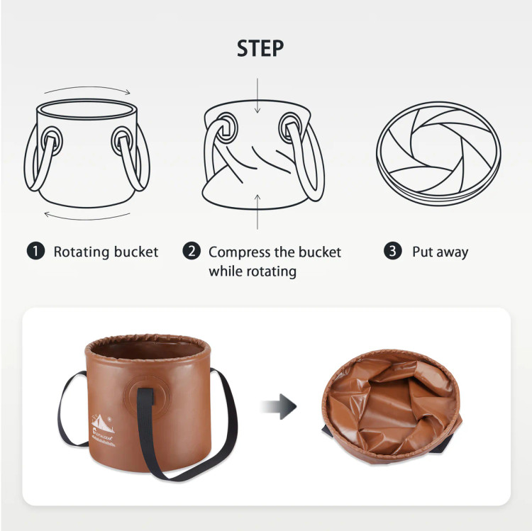 Foldable Waterproof Round Camping Bucket